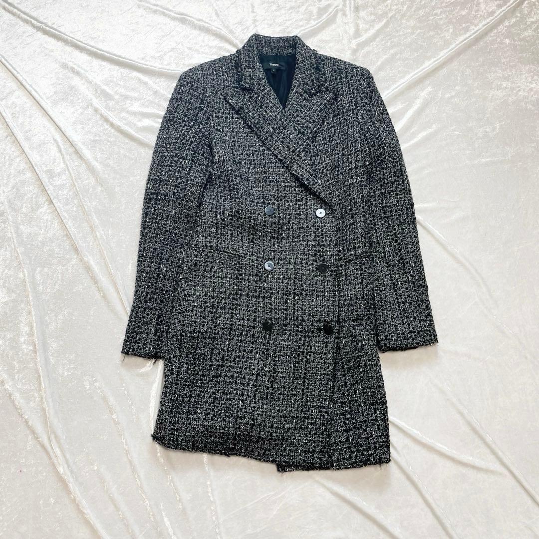 Theory ダブルブレスト チェスターコート 0 ジャケット　コート　アウター
