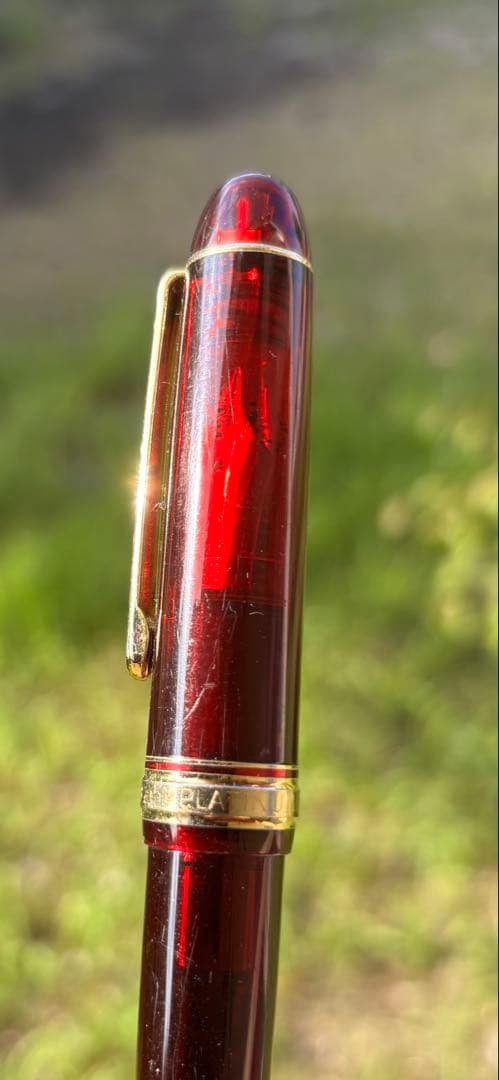 【交渉歓迎】プラチナ万年筆 3776 センチュリー　ブルゴーニュ　SF（細軟）