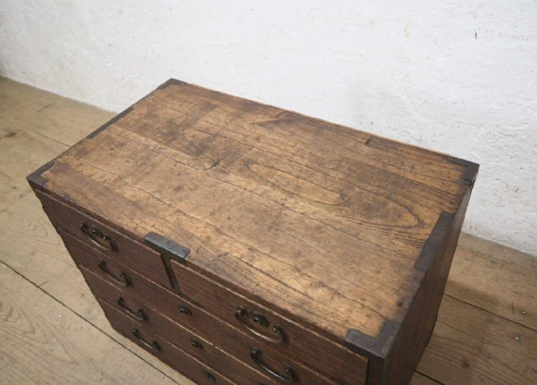 1033 アンティーク　小箪笥　タンス　チェスト　陳列台　収納棚　レトロ