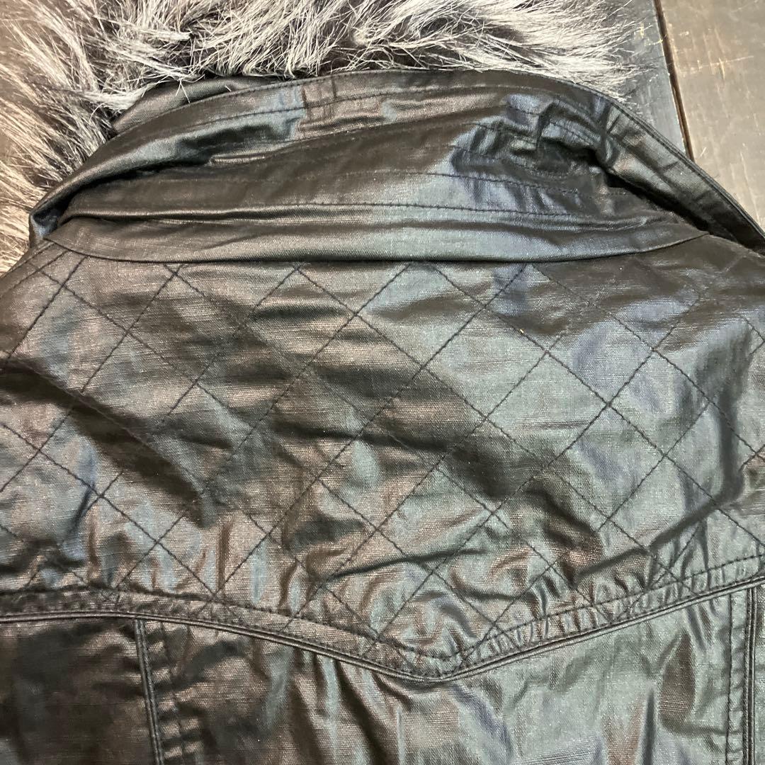 d*7様 VICE FAIRY ファー付きフェイクレイヤードライダースジャケット