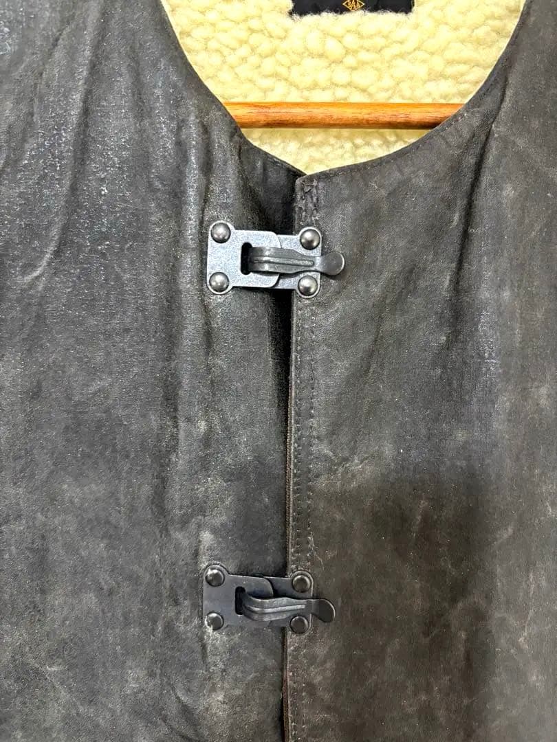 BAA COSTUME MFG◆WAXED HOOK BOA VEST ブラック