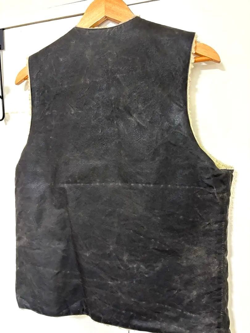 BAA COSTUME MFG◆WAXED HOOK BOA VEST ブラック