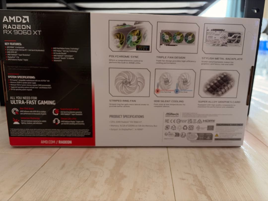 ASRock Legend RX 9060 XT – 16GB White OC