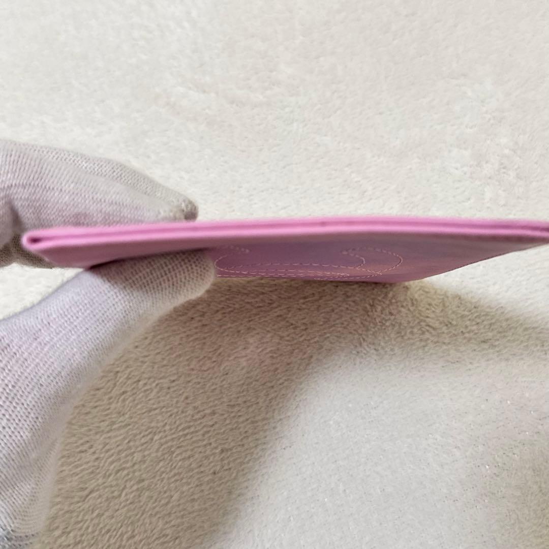 美品✨CHANEL ケース　ココマーク　レザー　ピンク　パープル