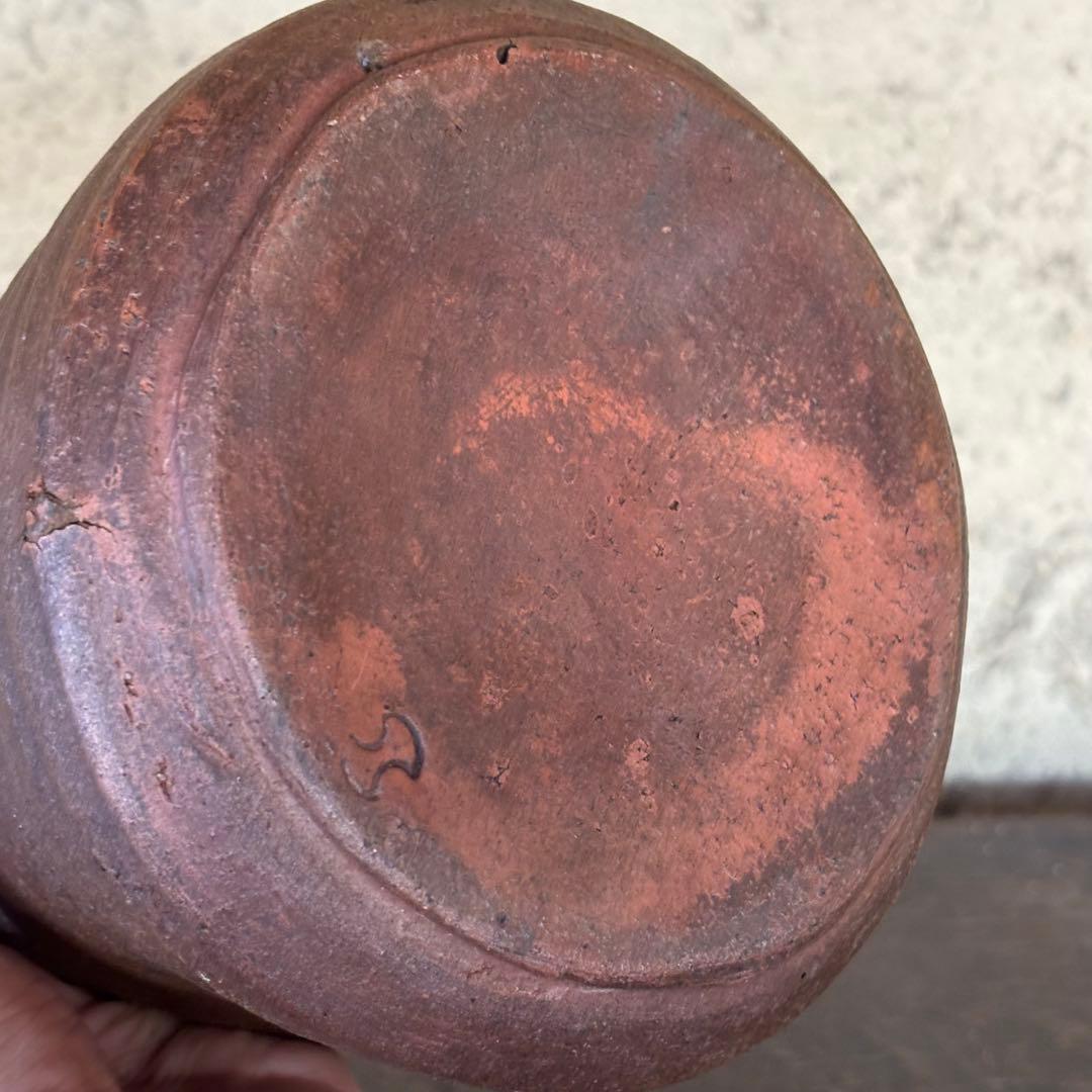 備前焼の建水（置水） 共箱