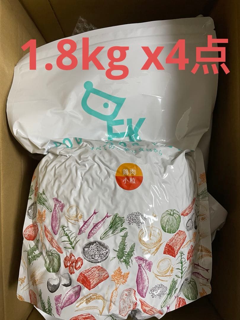 gv3772 ドッグフード工房　鶏肉小粒　1.8kg x4【新品、未使用】
