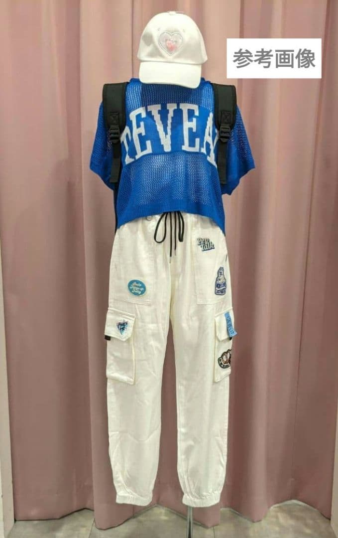 ありなっくま★新品 ピンクラテ★接触冷感ワッペンカ－ゴパンツ 160