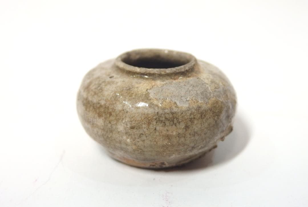 古瀬戸灰釉小壺/鎌倉～室町/ミニサイズ/古民芸