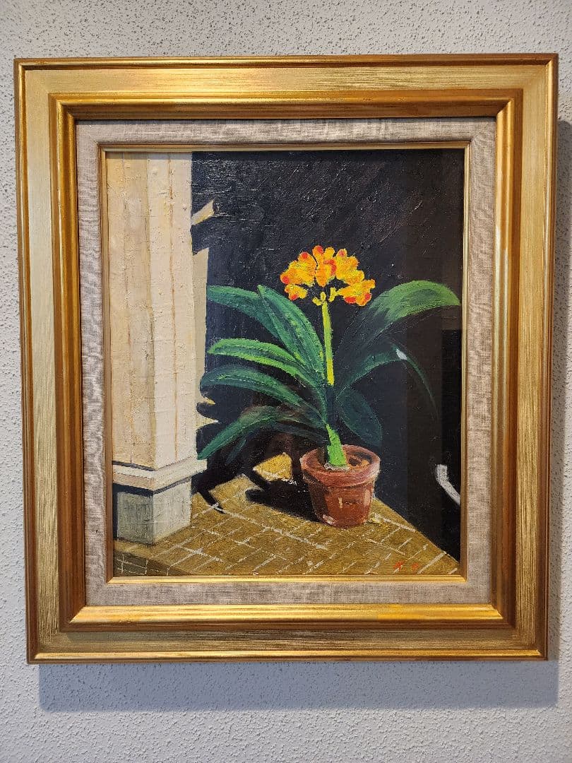 油絵■金色額縁つき　絵画