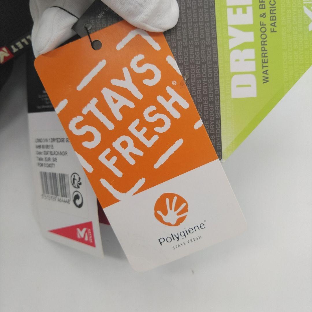 新品　ミレー　ロング 3 イン 1 ドライエッジ グローブ　雪山　本革　黒　Ｓ