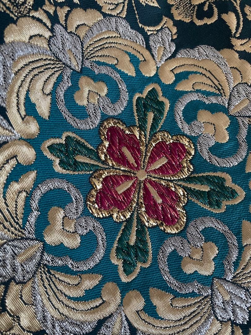 豪華！袋帯　正絹　ゴールド刺繍　リバーシブル