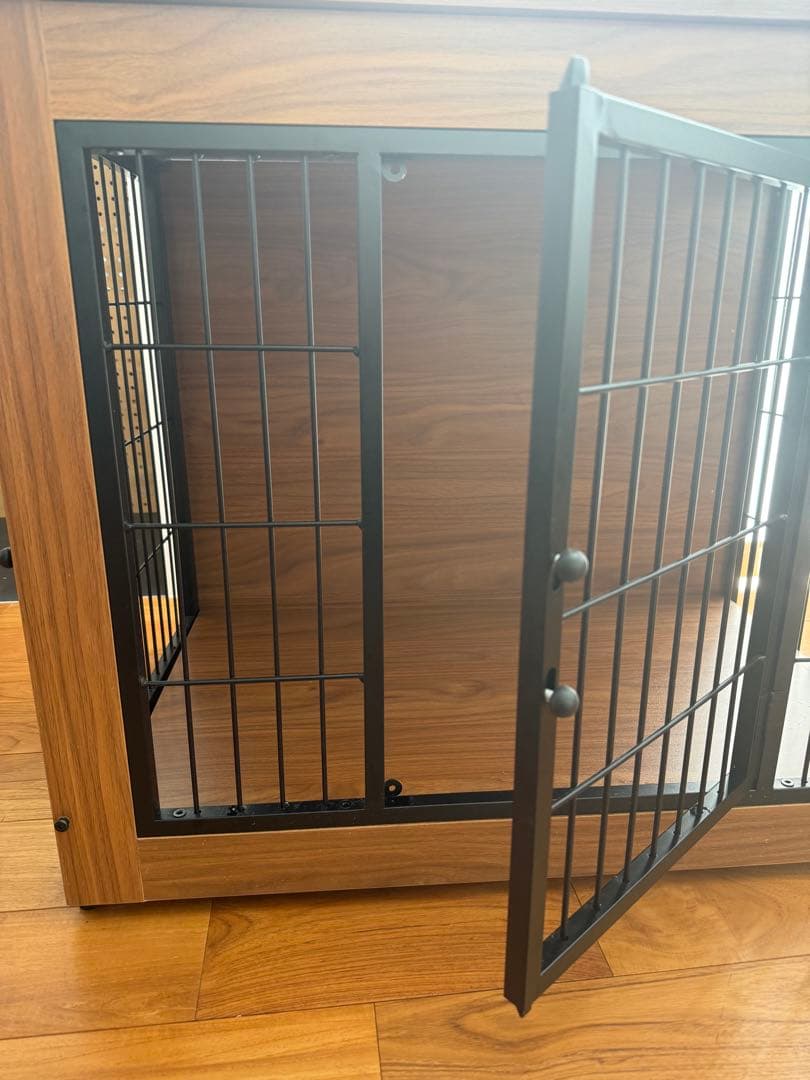 【ほぼ新品】犬用ケージ ブラウン Mサイズ 2ドア