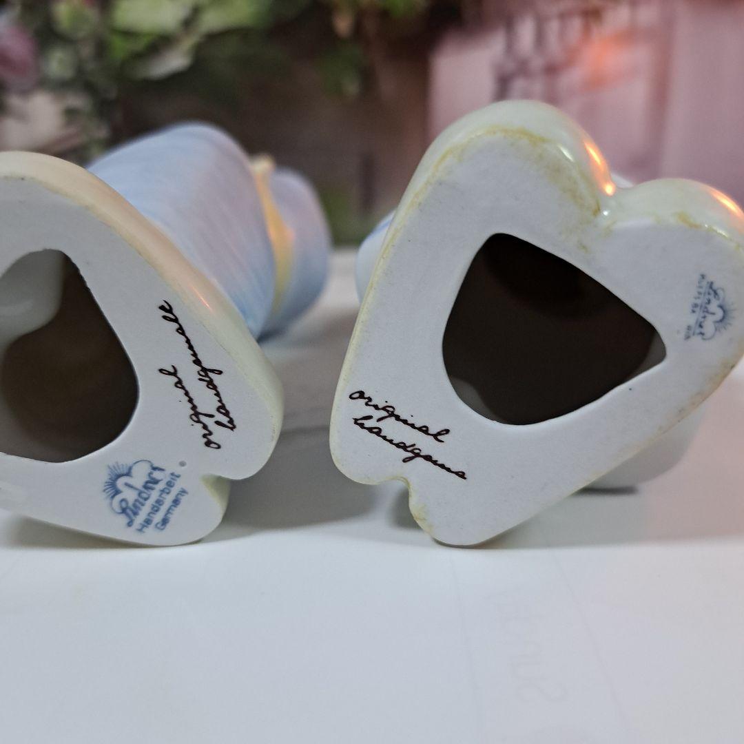 リンドナー可愛い陶器の男の子と女の子の人形セット 約15cm