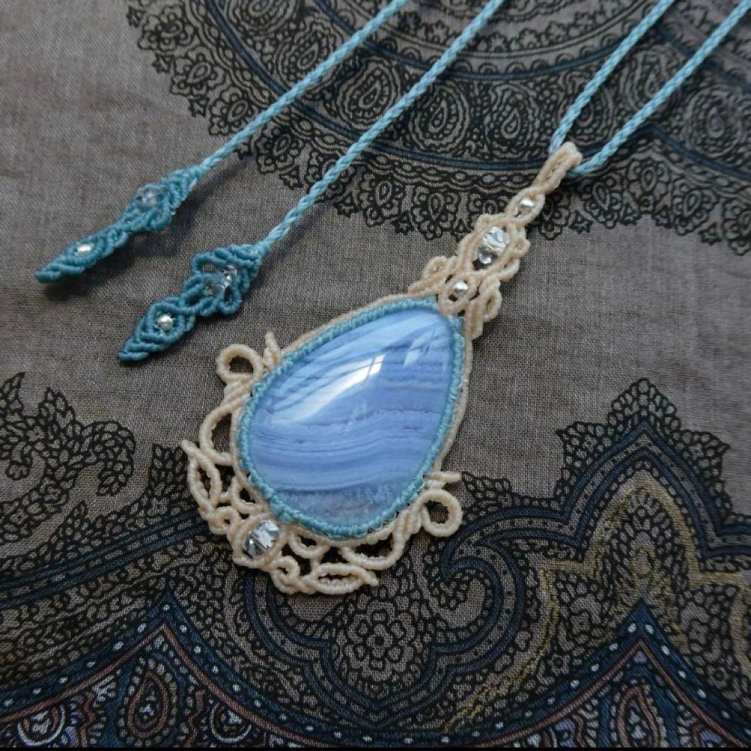 あ〜きゃん　マクラメネックレス２点