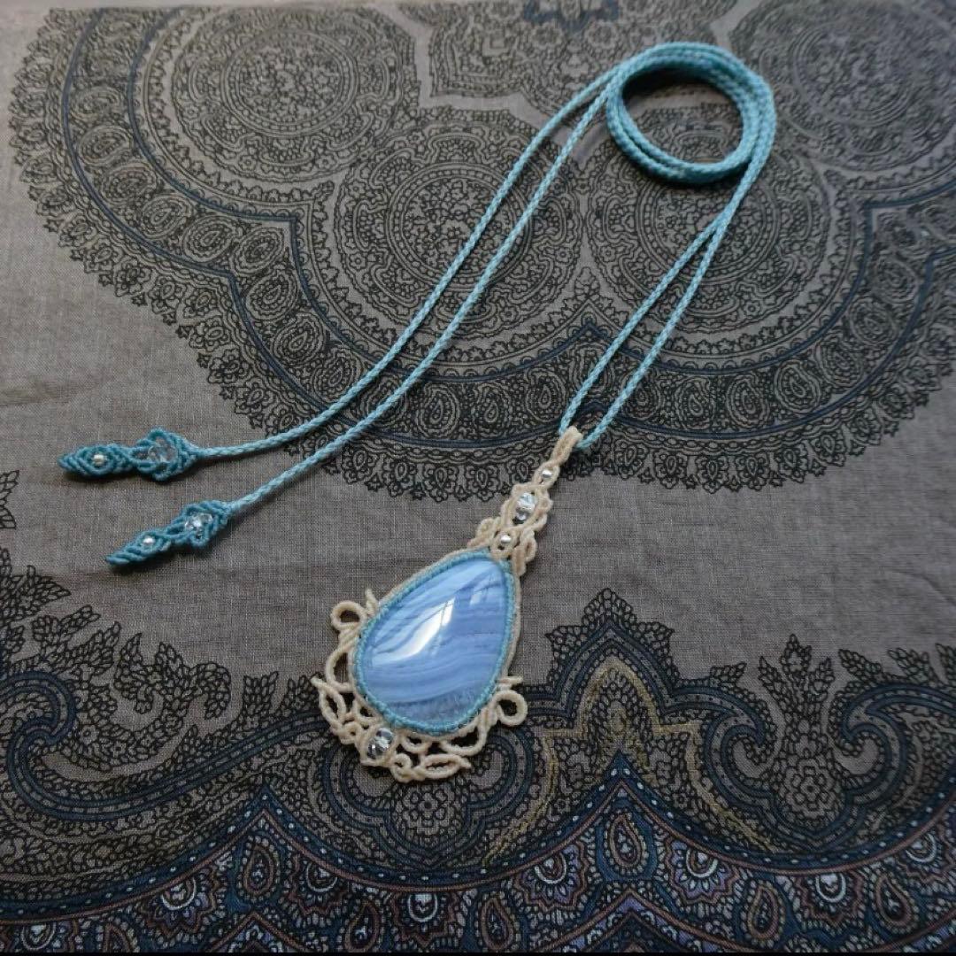 あ〜きゃん　マクラメネックレス２点