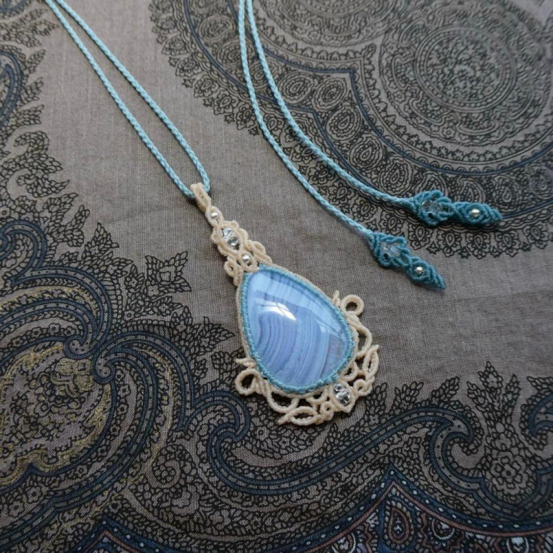 あ〜きゃん　マクラメネックレス２点