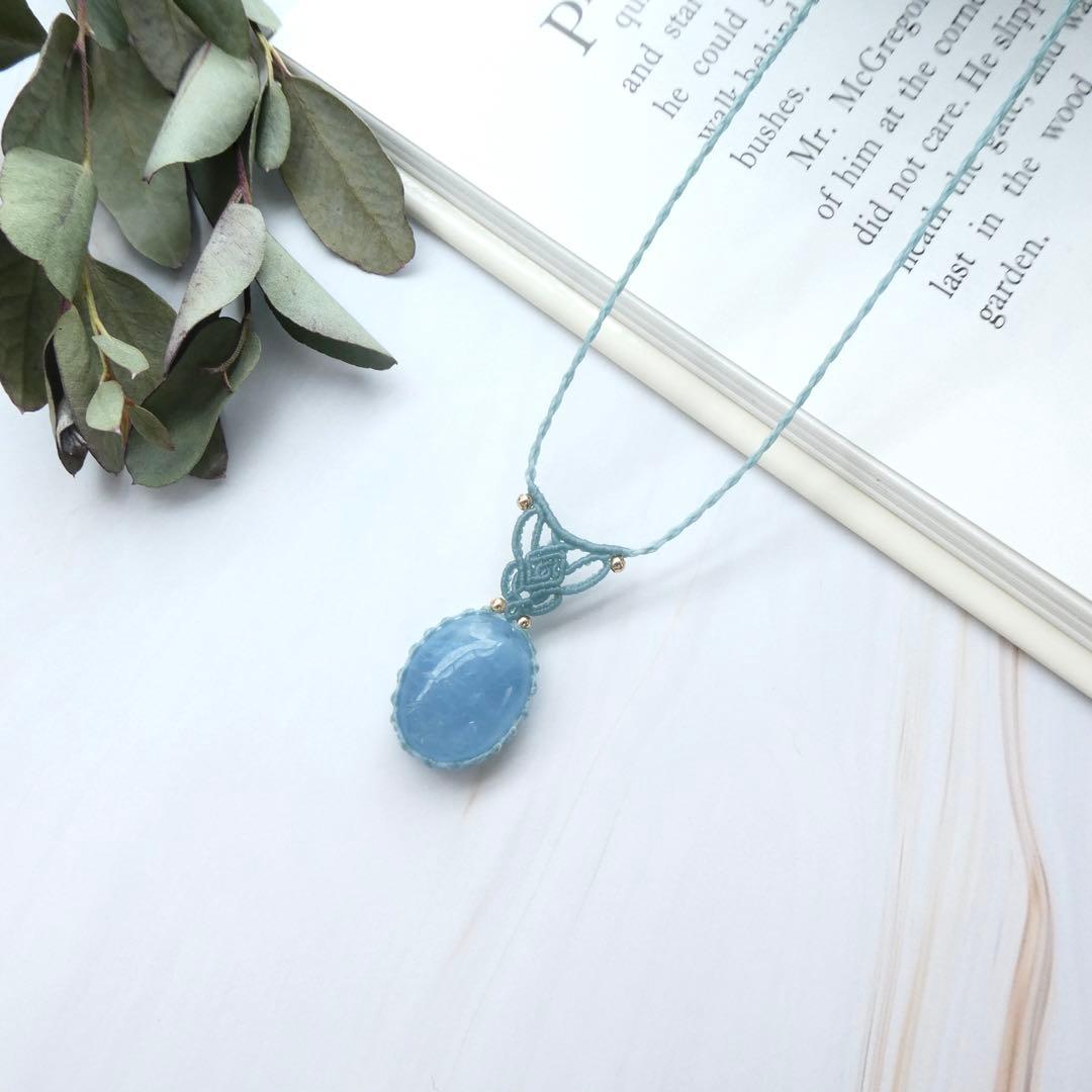 あ〜きゃん　マクラメネックレス２点