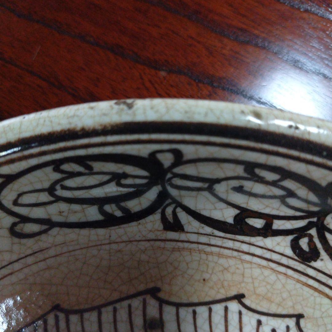 装飾陶器皿　桃山時代～江戸時代 唐津 古志野 絵志野 鳥絵 皿 瀬戸