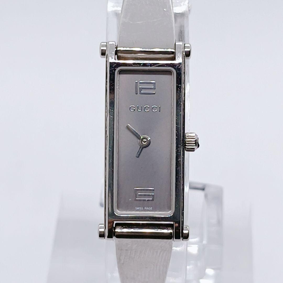【稼動品】GUCCI 1500L シルバーシェル文字盤 シルバーバングル