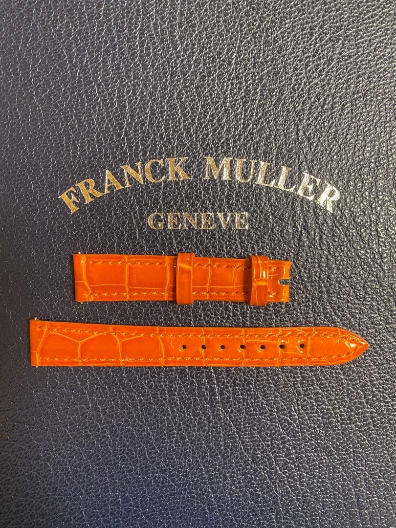14mm フランクミュラー 純正 オレンジ ストラップ レッドブラウン ベルト