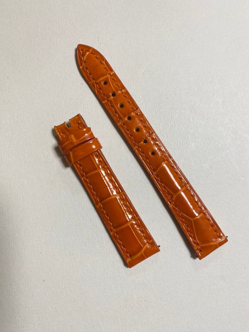 14mm フランクミュラー 純正 オレンジ ストラップ レッドブラウン ベルト