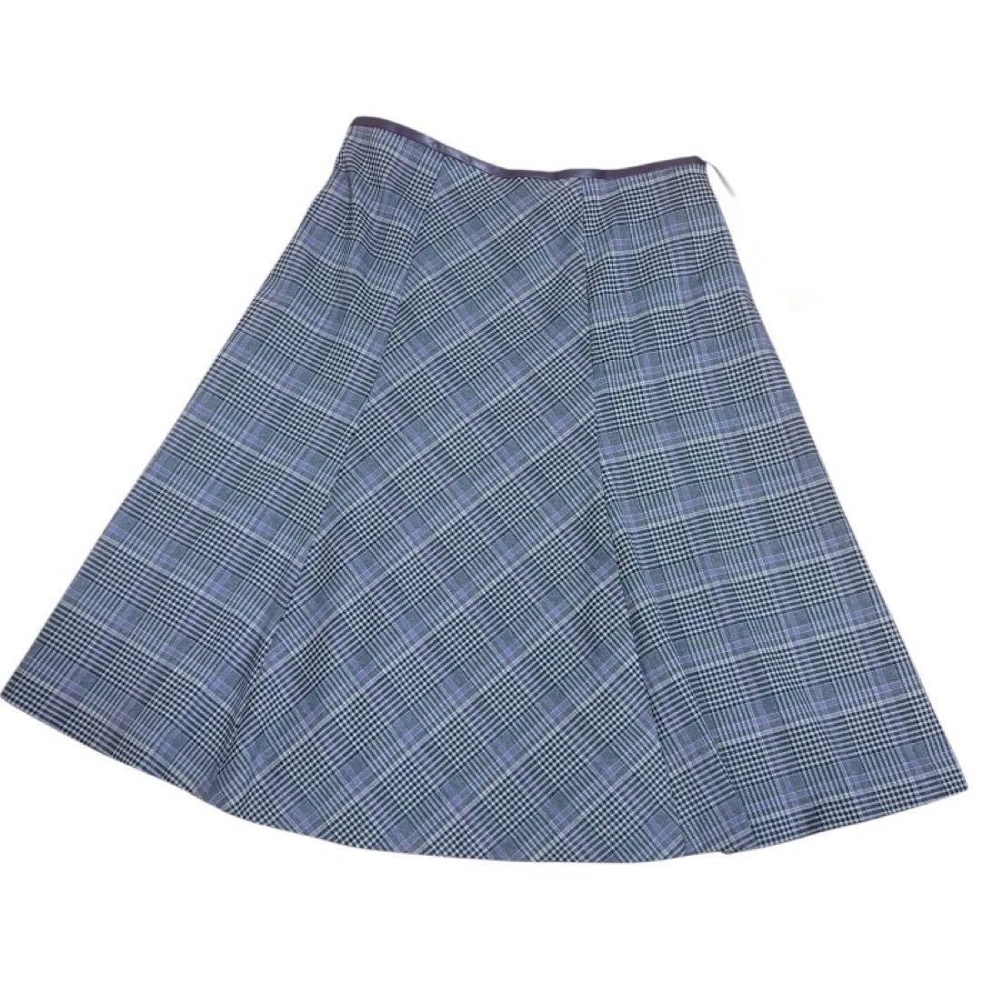 試着のみ　タグ付き Rose Tiara チェック柄フレアスカート 46