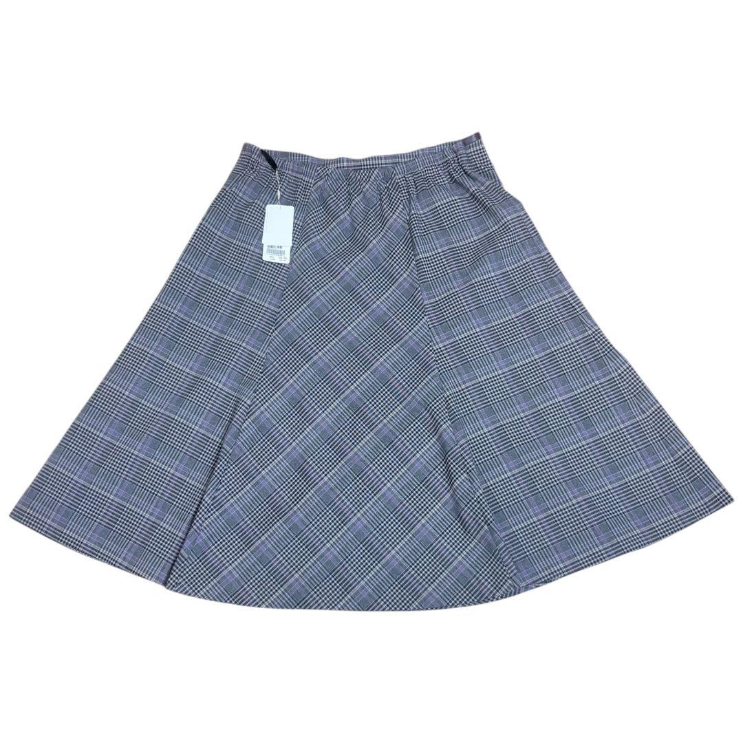 試着のみ　タグ付き Rose Tiara チェック柄フレアスカート 46