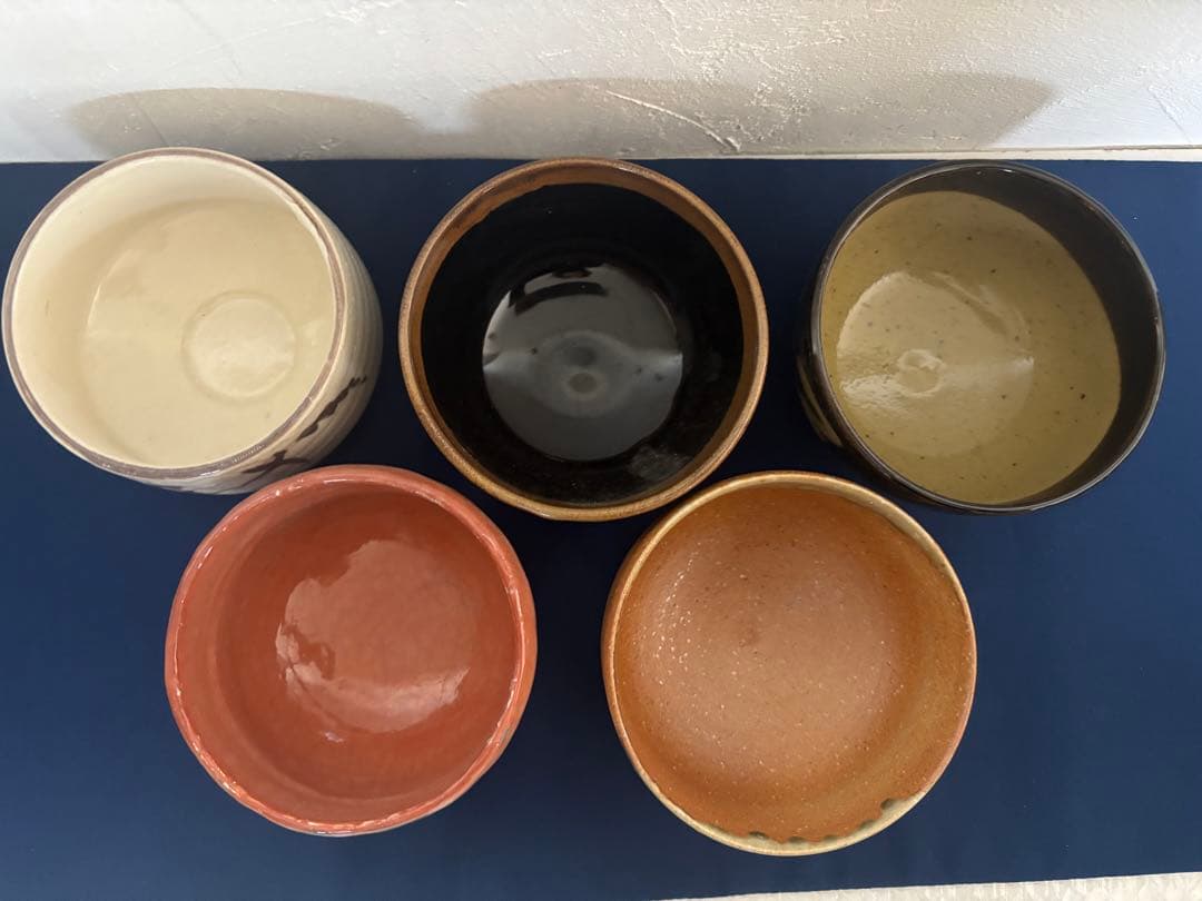 陶器茶碗 5個セット　抹茶碗 志野茶碗 瀬戸焼　清水焼　京焼　信楽焼
