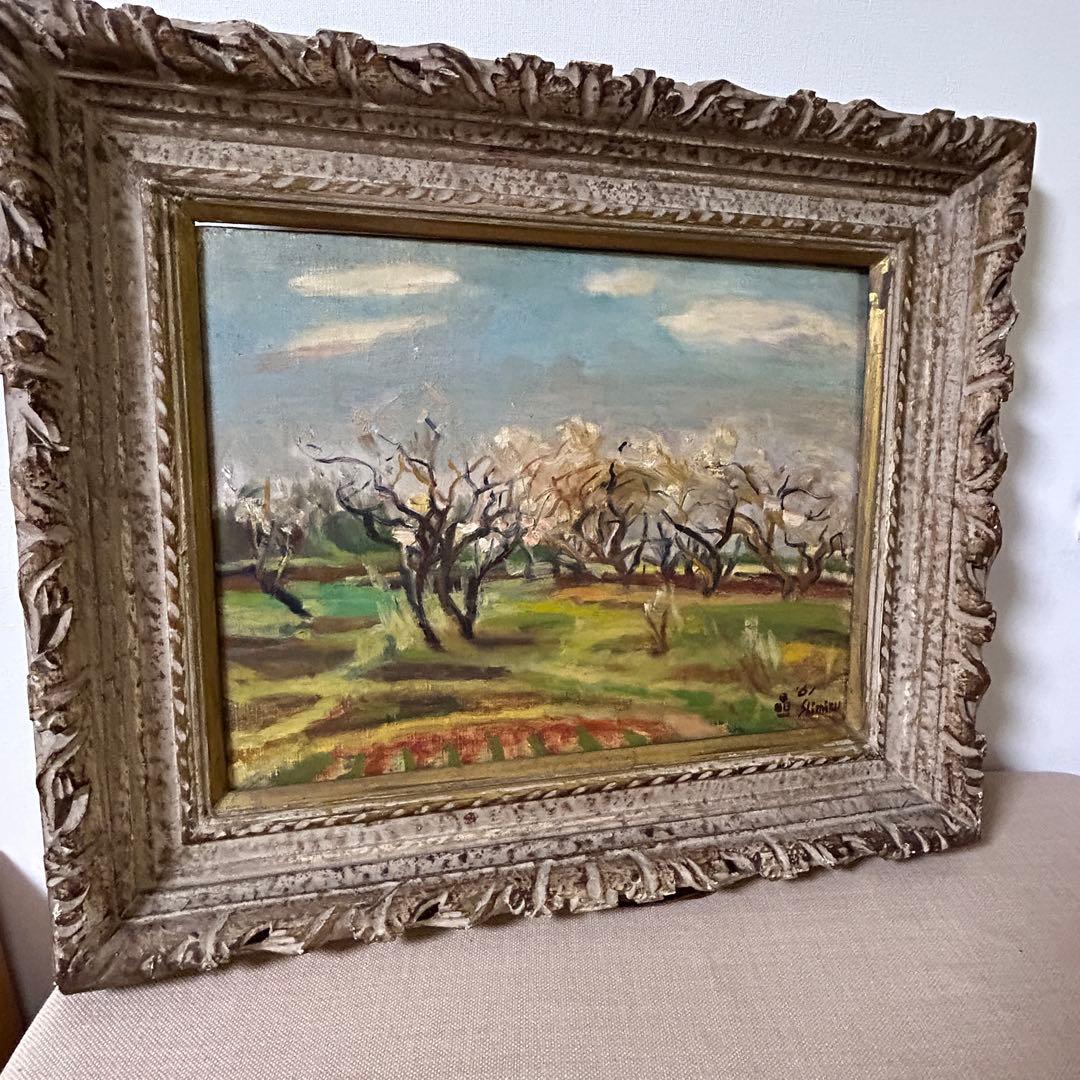 清水晶一 油絵 久地梅林