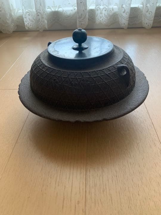 佐藤清光作　桜川地紋　平丸羽釜