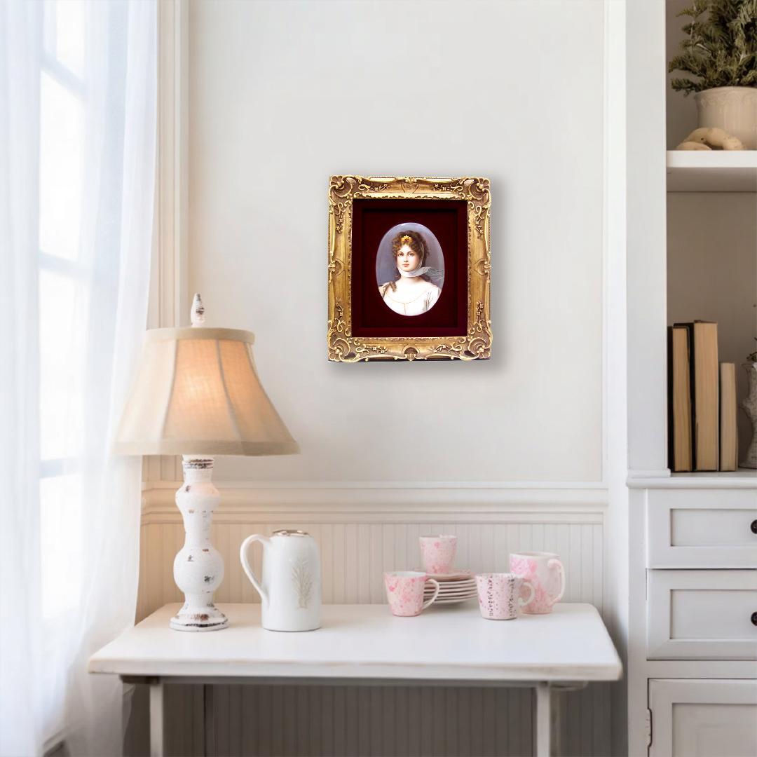 【希少・KPMベルリン 】ルイーゼ王妃 陶板画／額装 アンティーク 投資アート