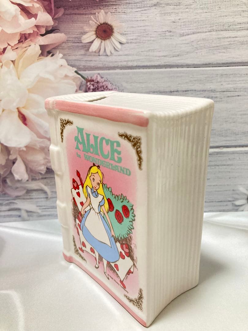 ディズニー　不思議の国のアリス　アンティーク　貯金箱　陶器