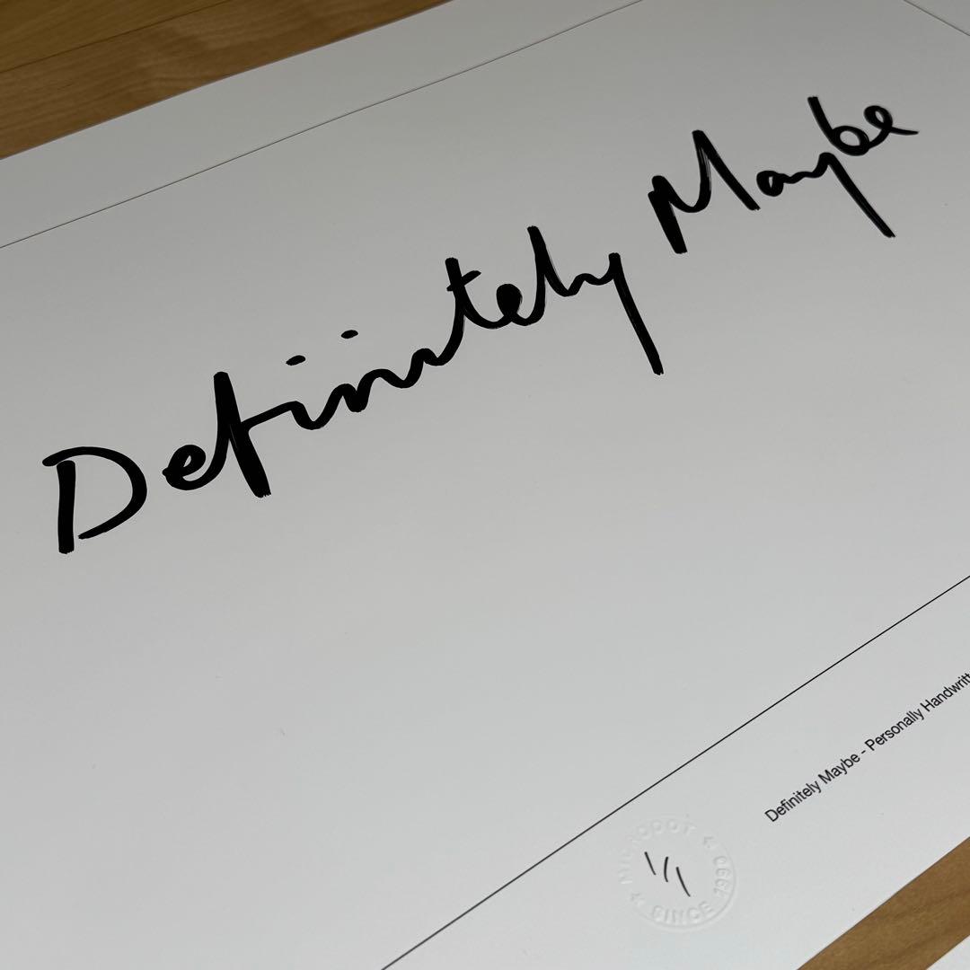 definitely maybe 直筆サイン OASIS ファーストアルバムロゴ