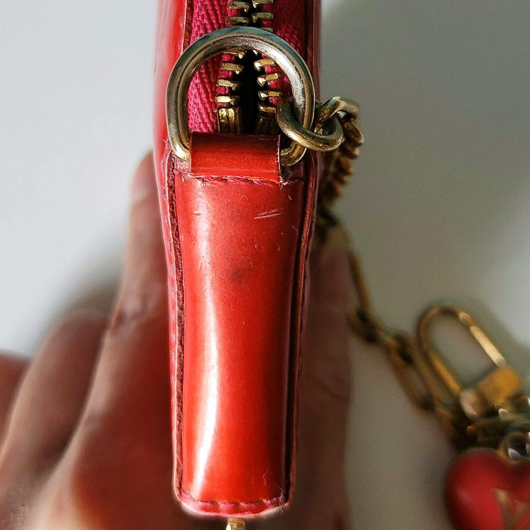 ルイヴィトン モノグラム ヴェルニ ポルトモネクール　ハート ケース