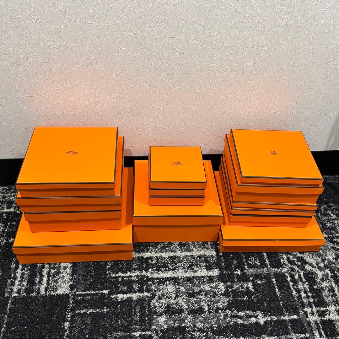 32 HERMES　エルメス　オレンジ　空箱　14個セット
