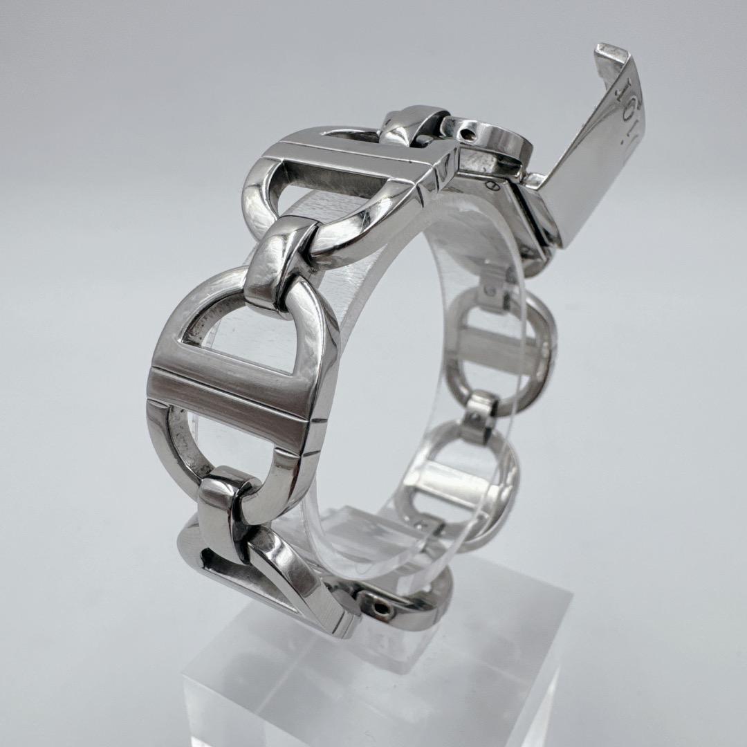 【美品】 DIOR パンディオラ スクエア CDロゴブレス シルバー 腕時計