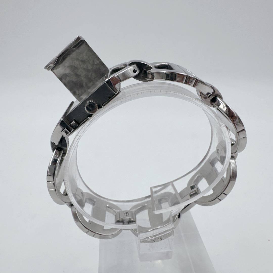 【美品】 DIOR パンディオラ スクエア CDロゴブレス シルバー 腕時計