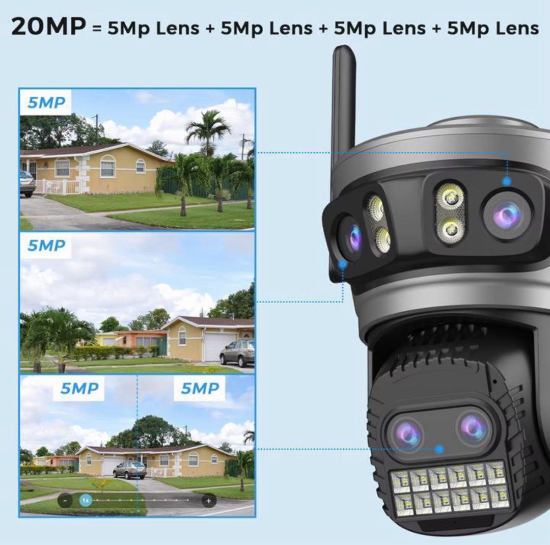 ドラ　2000万画素監視カメラ WiFi防犯カメラ 10xZOOM