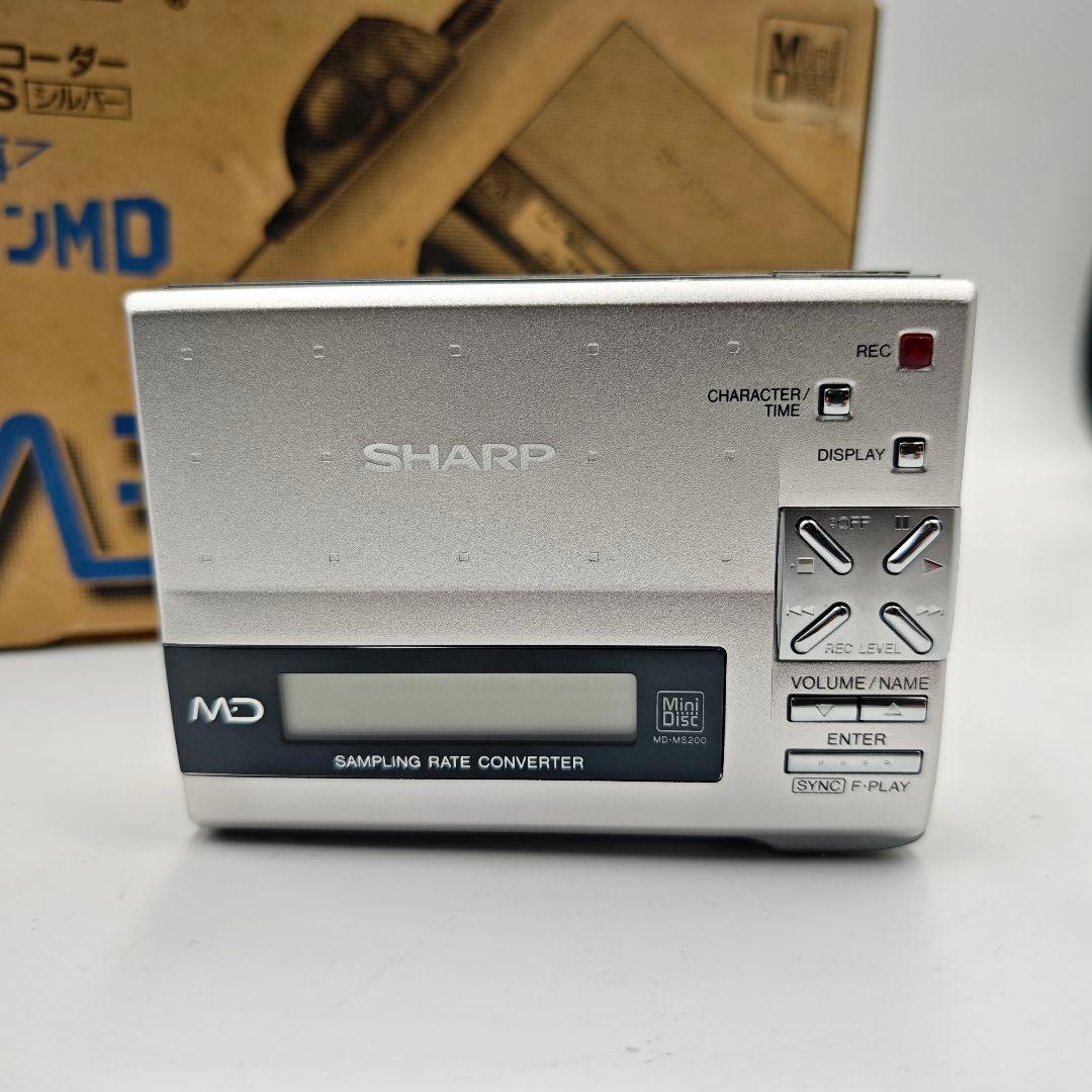 【極美品】 SHARP MD-MS200-S ポータブルMDプレーヤー シャープ