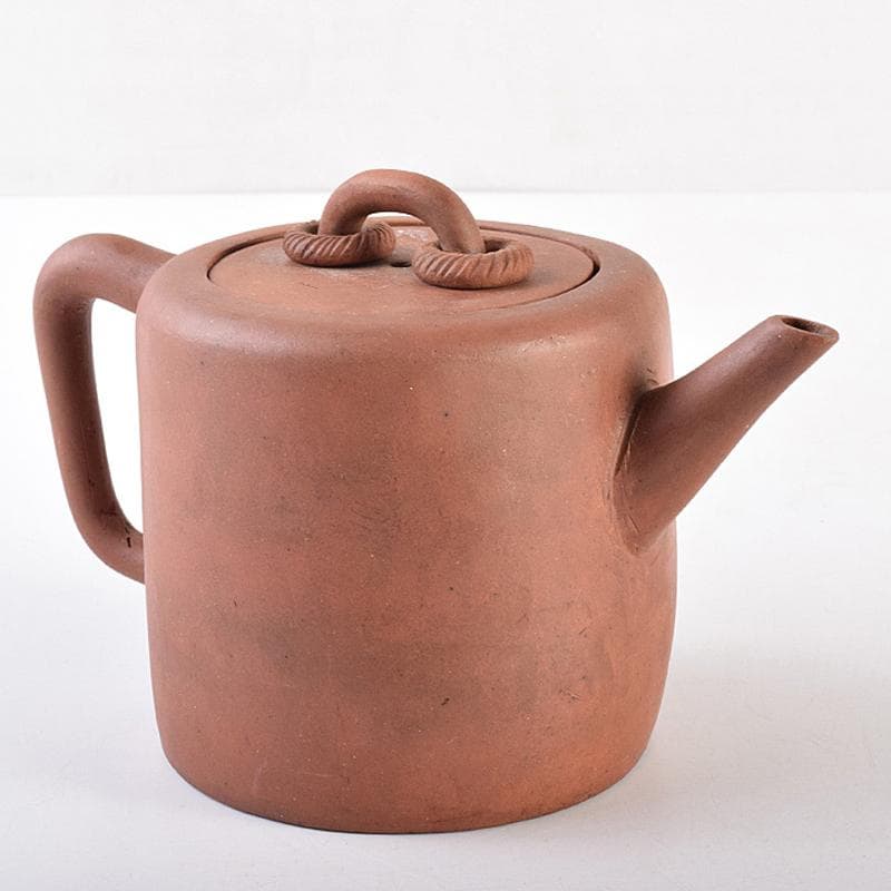 中国　紫砂　朱泥　遊環摘　急須　茶壷　在銘　M　R7641