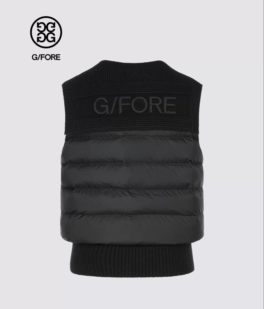 【黒L】G/FORE ジーフォア ゴルフ レディース ダウンベスト