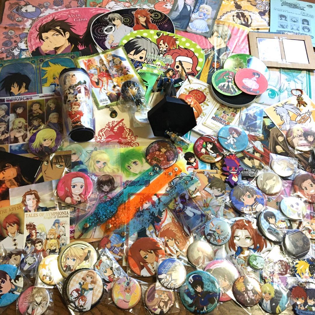 送料込み　テイルズ　うちわ　カード　缶バッジ　タオル　マスコット　グッズ　セット