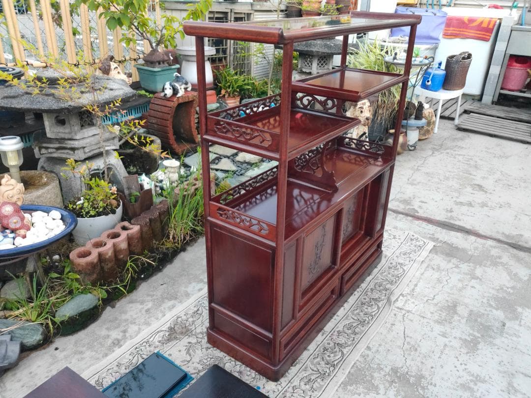 Japanese Modern Furniture☆茶箪笥☆飾り棚☆透かし彫り