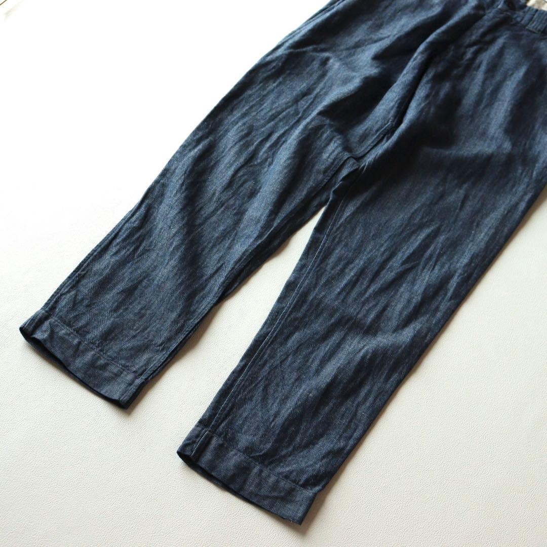 5205 専用商品【美品】45Rサルエルリネン 綿麻ざっくりデニムのポッポパンツ