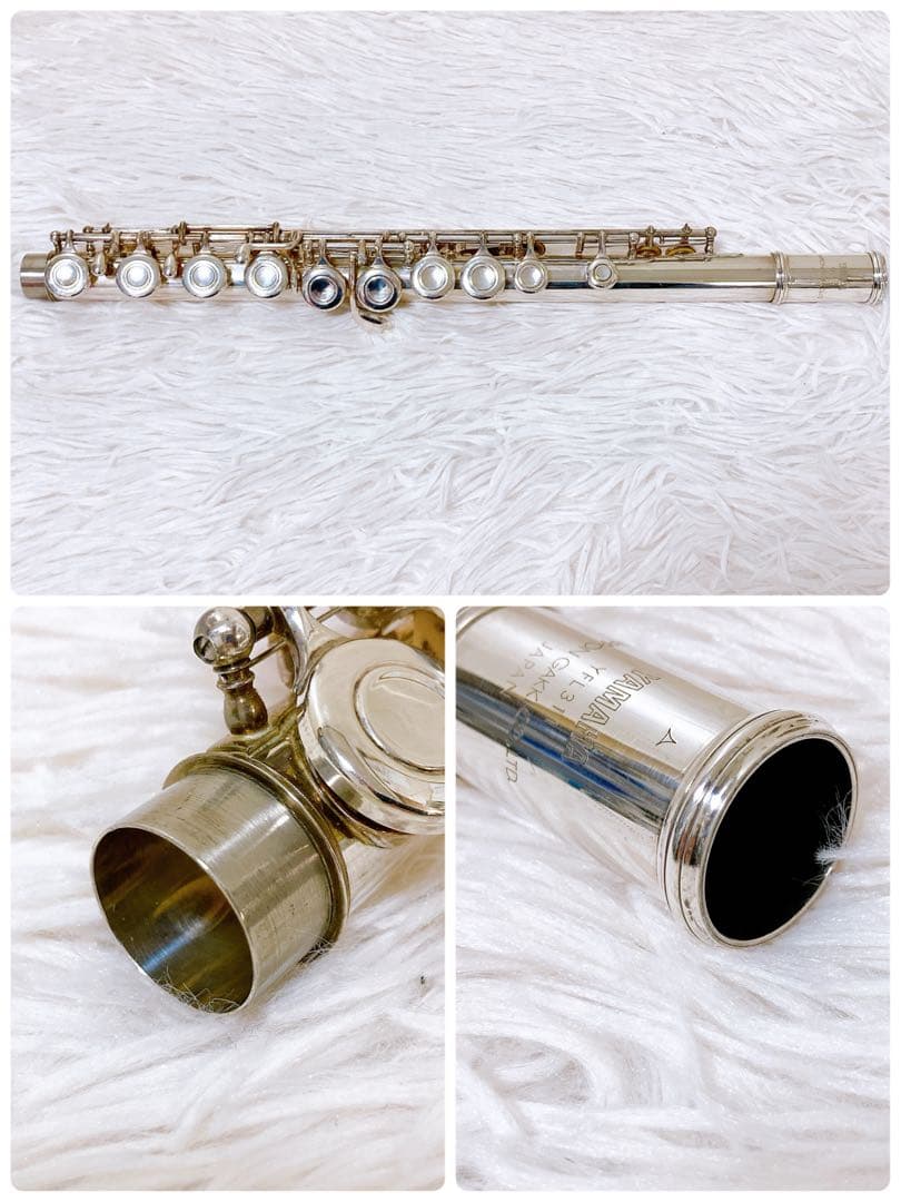 ヤマハ　フルート　管楽器　吹奏楽　YFL-311 頭部菅　銀　シルバー