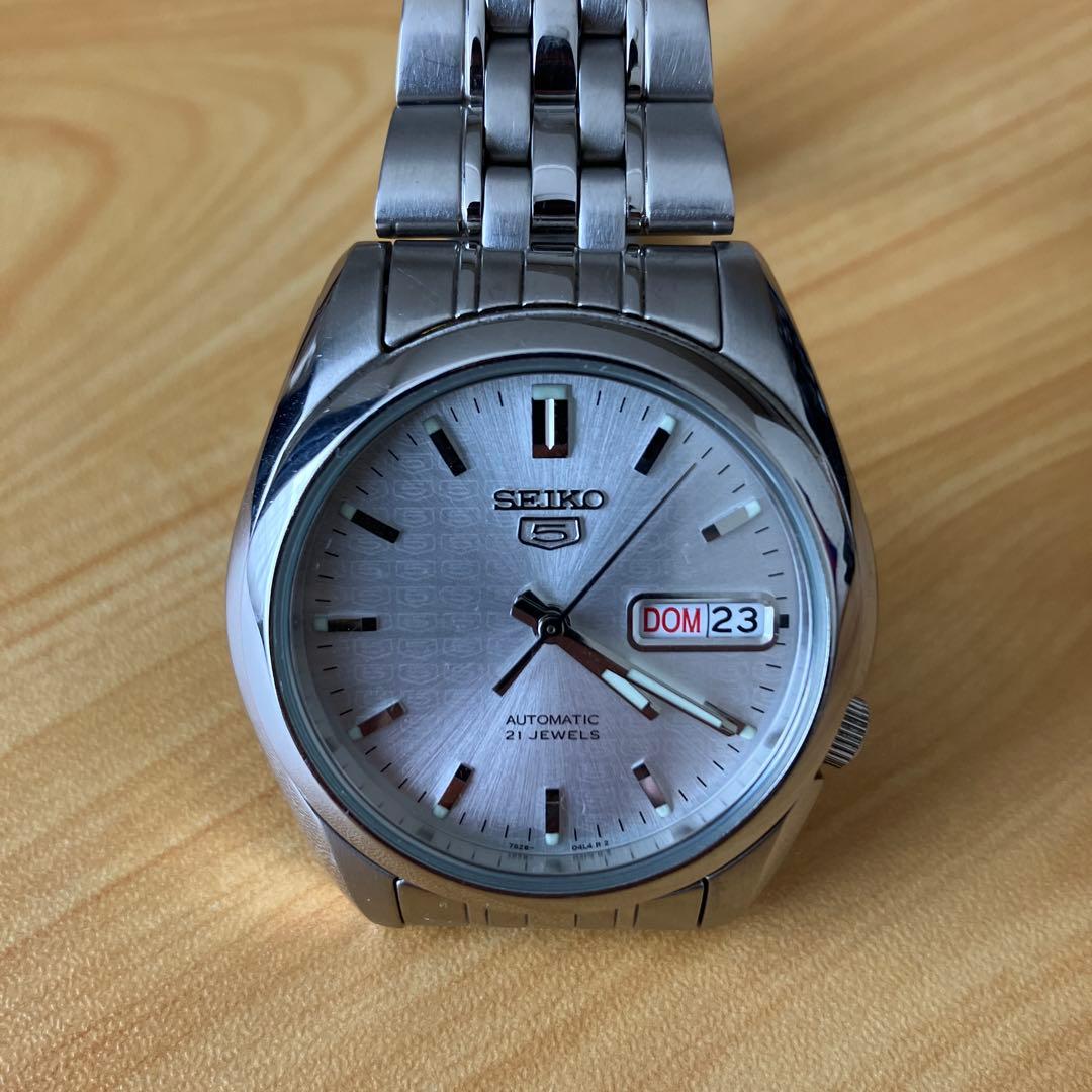 SEIKO 腕時計 セイコー5 メンズ白バックスケルトン自動巻き