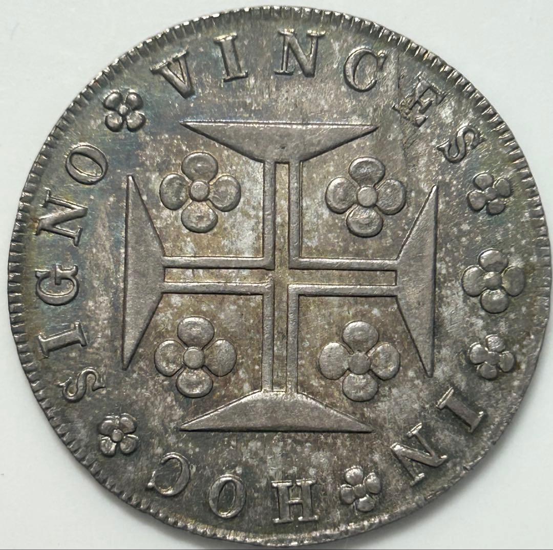 本物保証 ポルトガル 200レアル銀貨 1821年 レア 古銭 銀貨 外国