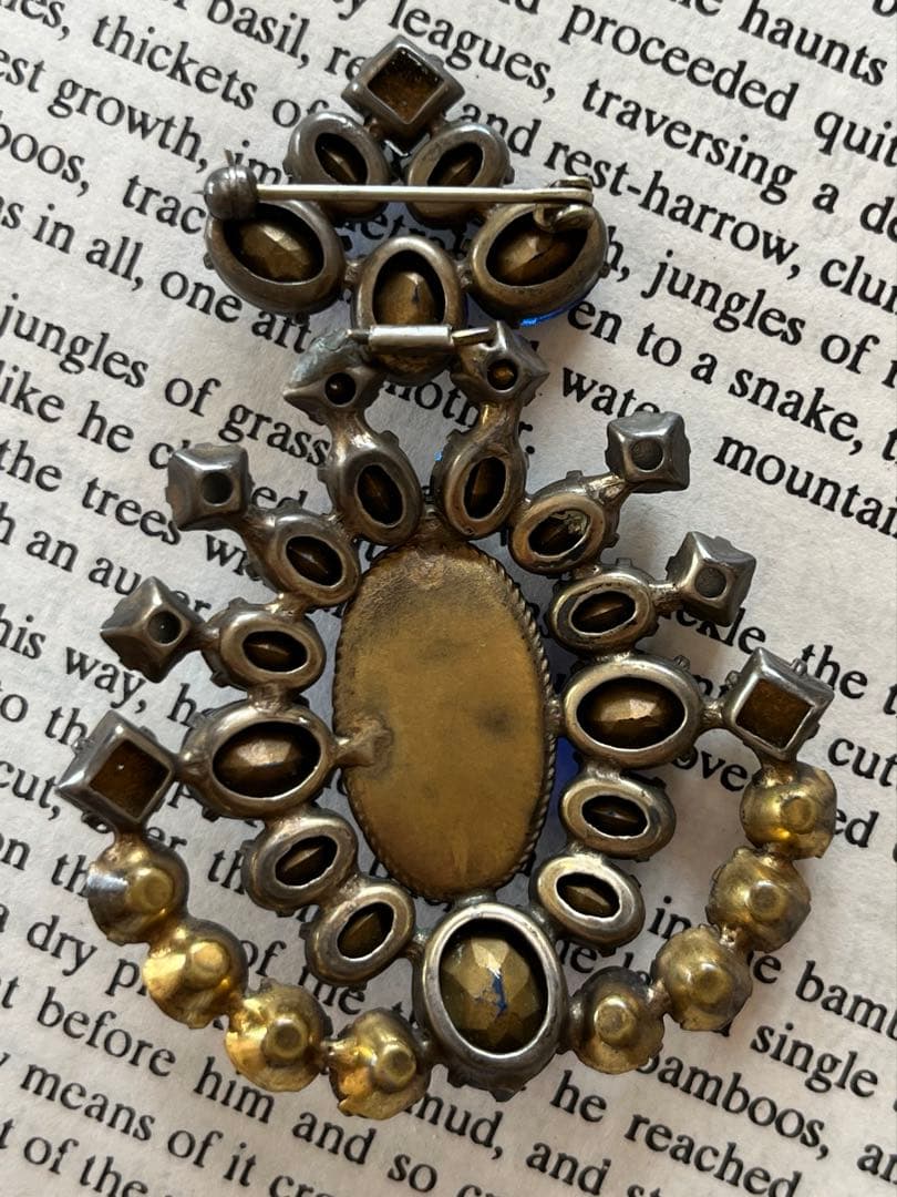 【たいへん希少美品☆彡】 アンティークブローチ ペーストガラス フランス 英国