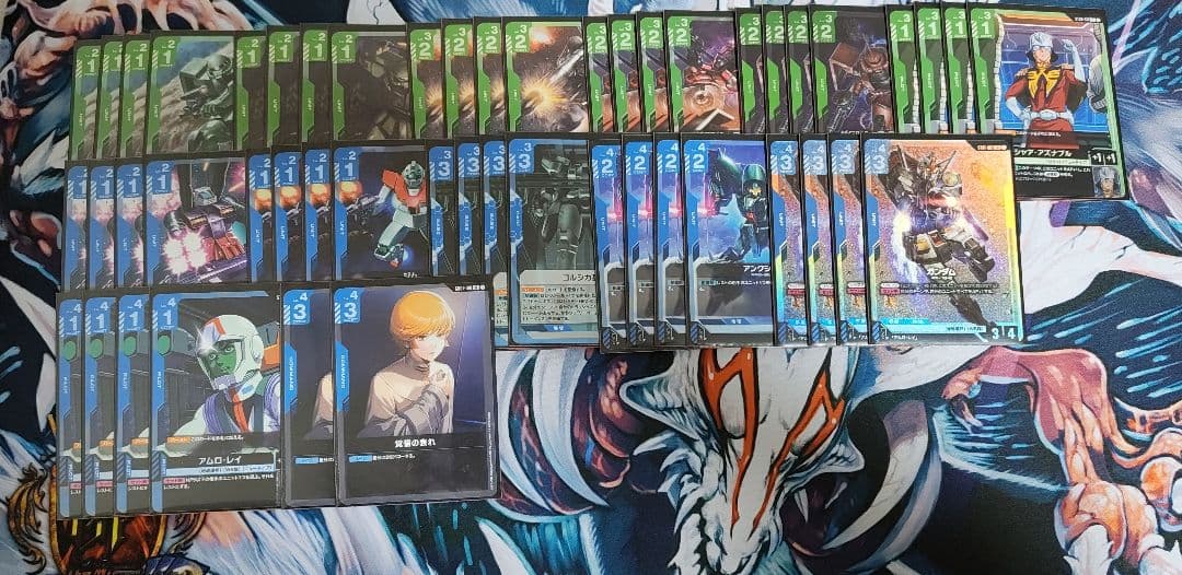 ガンダムカードゲーム 青緑、赤白、緑白、青白デッキパーツ まとめ売り