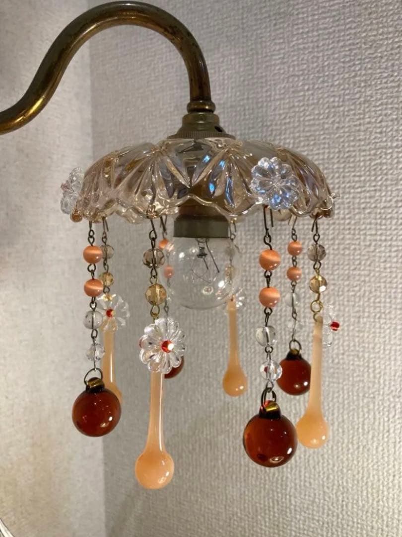 （予約専用⭐︎）ミニシャンデリア　フランスアンティークとローズシェード